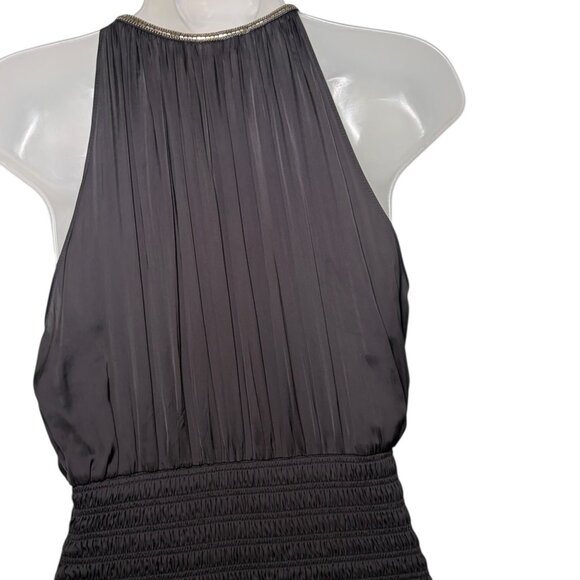 Ramy Brook Melanie Black Embellished Halter Midi Dress NWT Size S - Picture 5 of 8